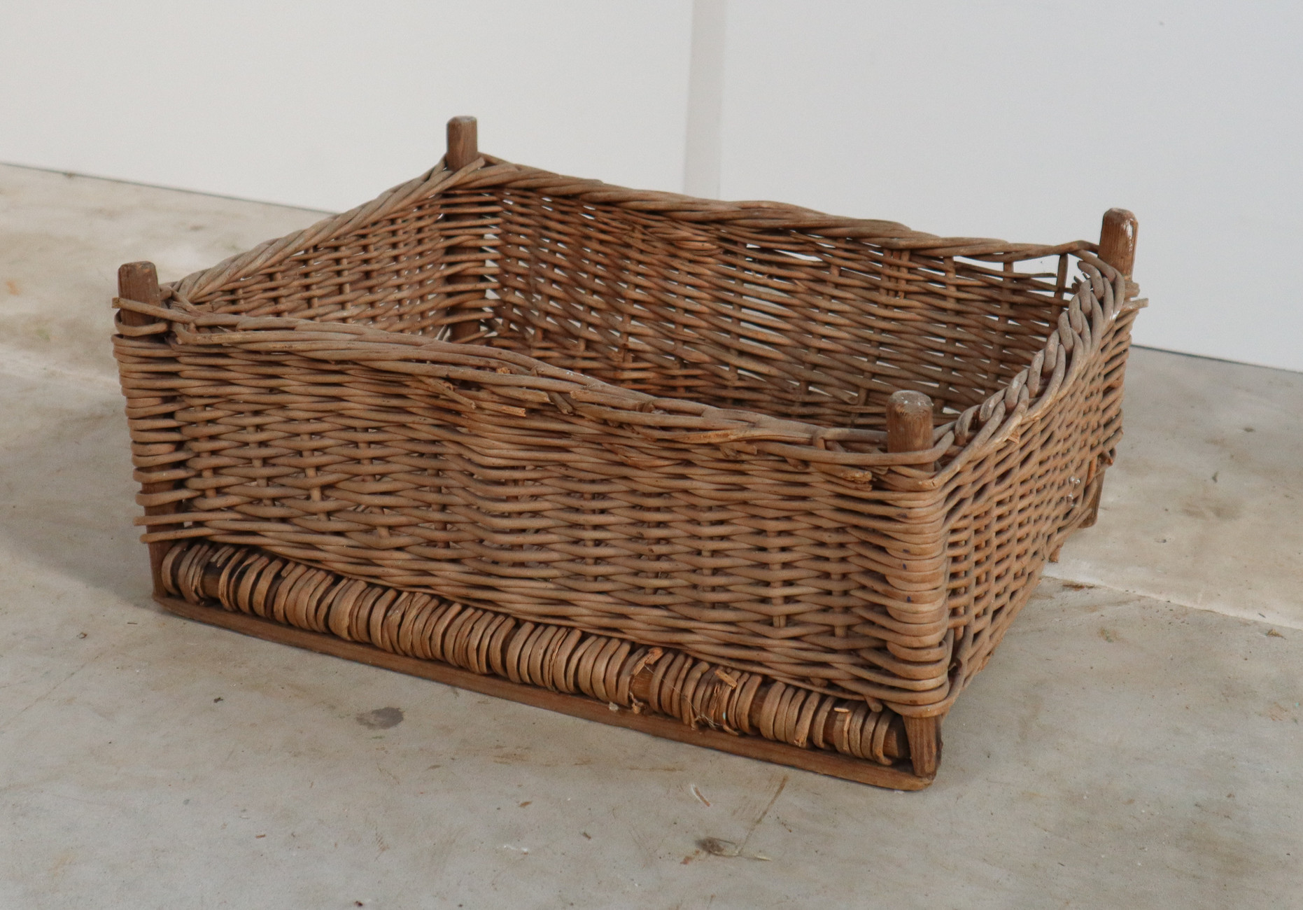 Square Brocante Wicker Basket, Germany 1950 