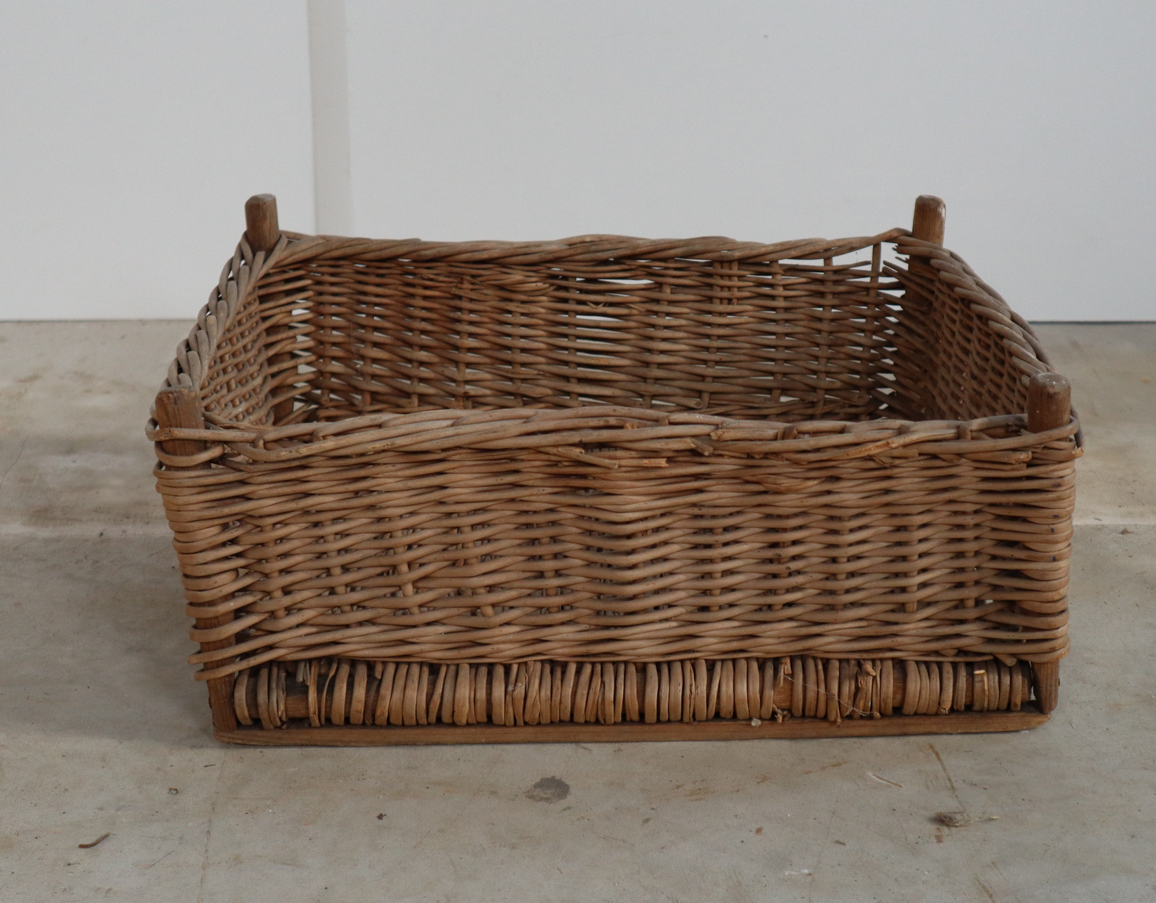 Square Brocante Wicker Basket, Germany 1950 