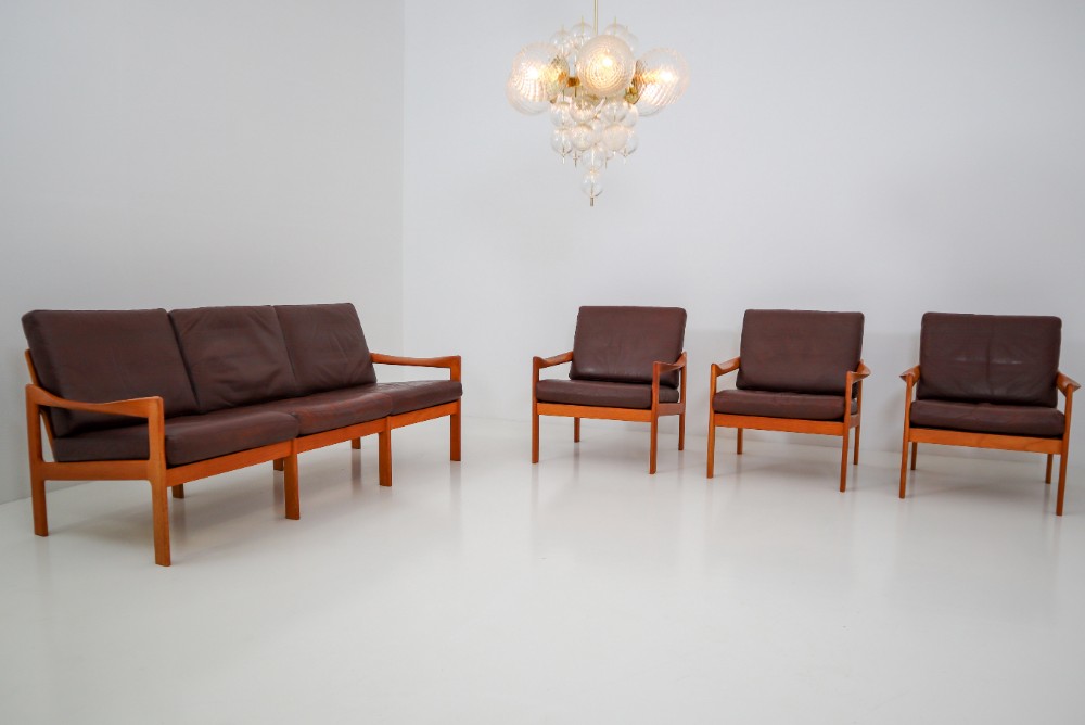 Teak Living Room Set Designed by Illum Wikkelsø and Produced by Eilersen
