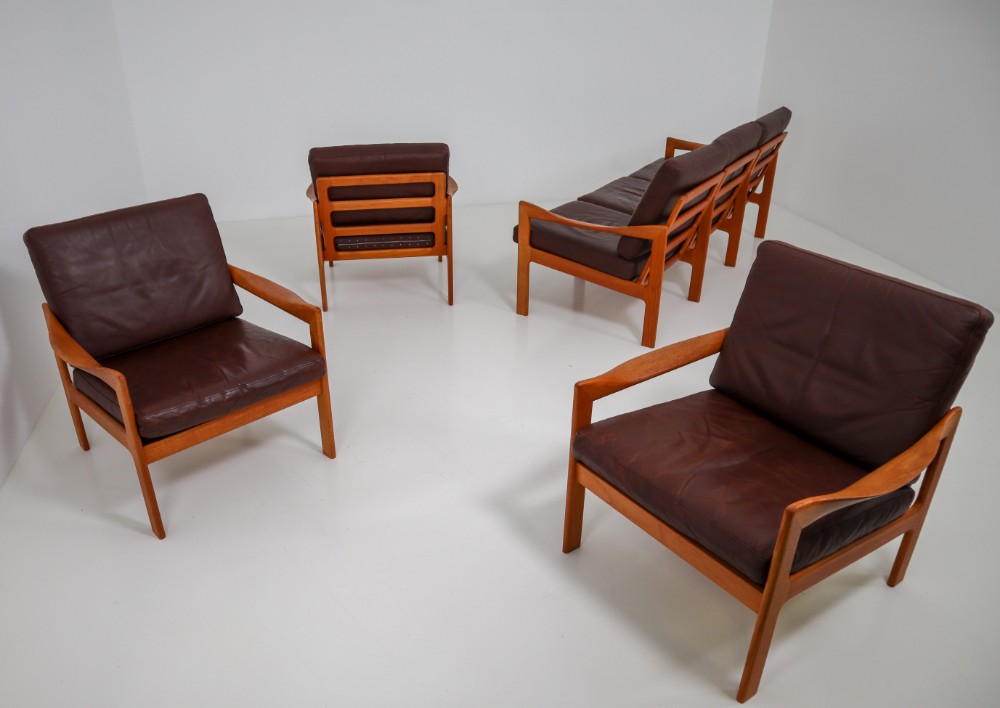 Teak Living Room Set Designed by Illum Wikkelsø and Produced by Eilersen