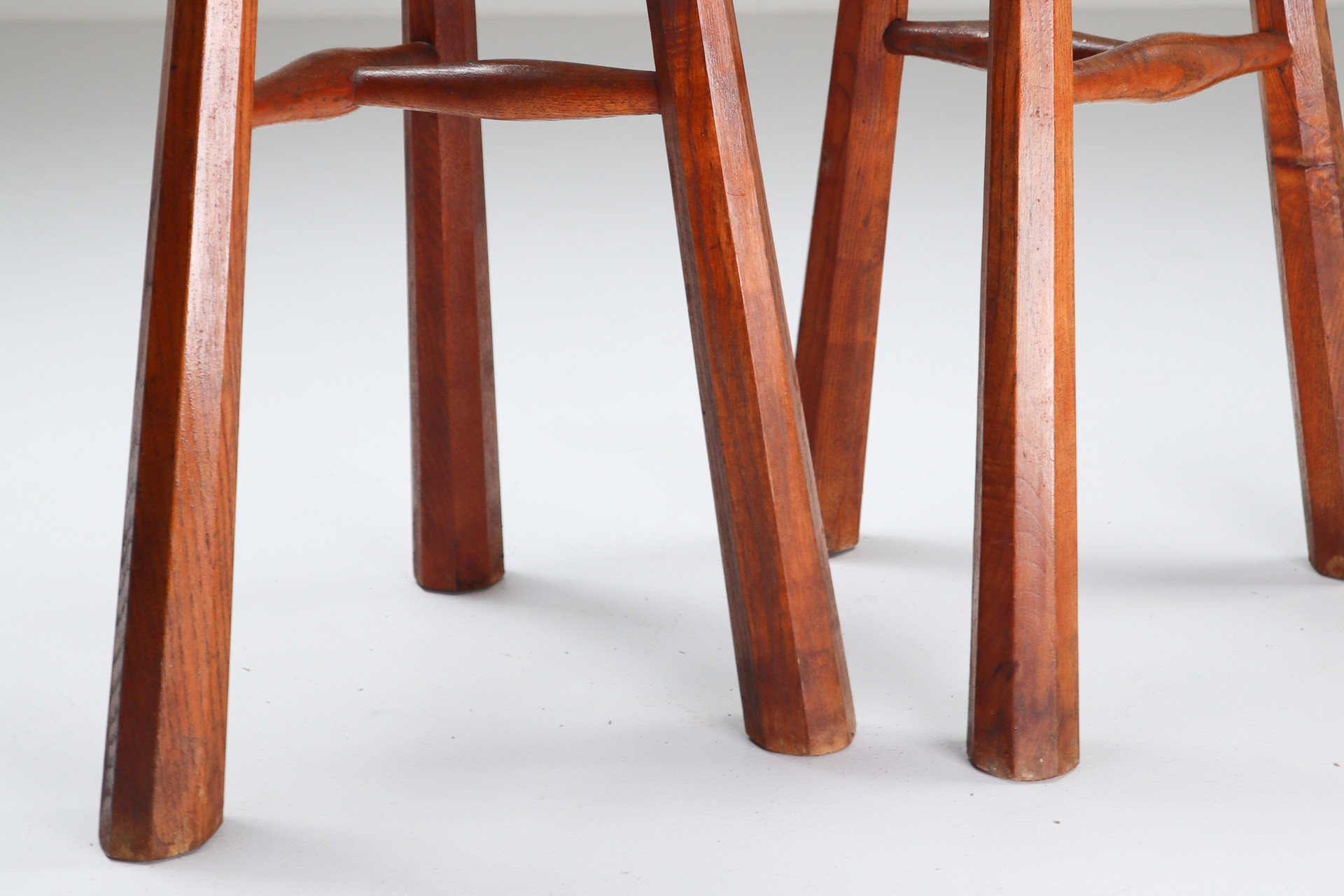 Two Bar Stools by Adrien Audoux & Frida Minet, France 1950s Mid-20th century