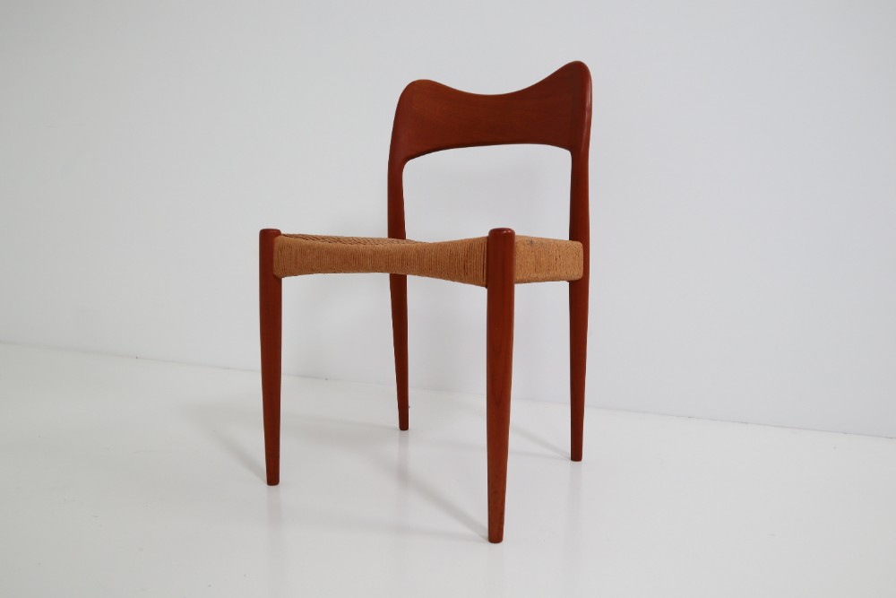 Two Chairs and Table by Niels O. Møller. Produced by J.L Møllers Møbelfabrik