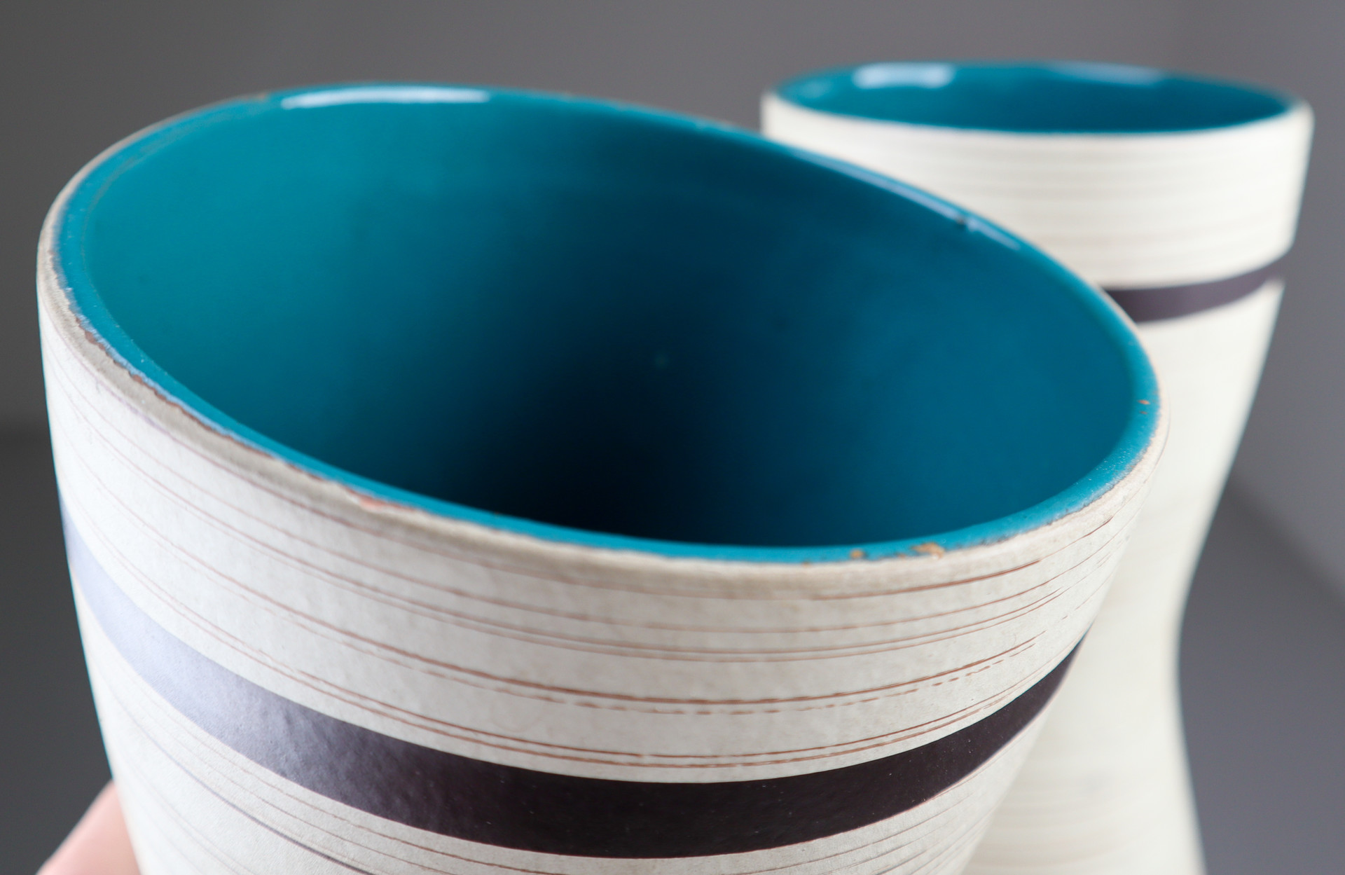 Two Large Modern Austrian Ceramic Vases or Vessels 1960s Mid-20th century