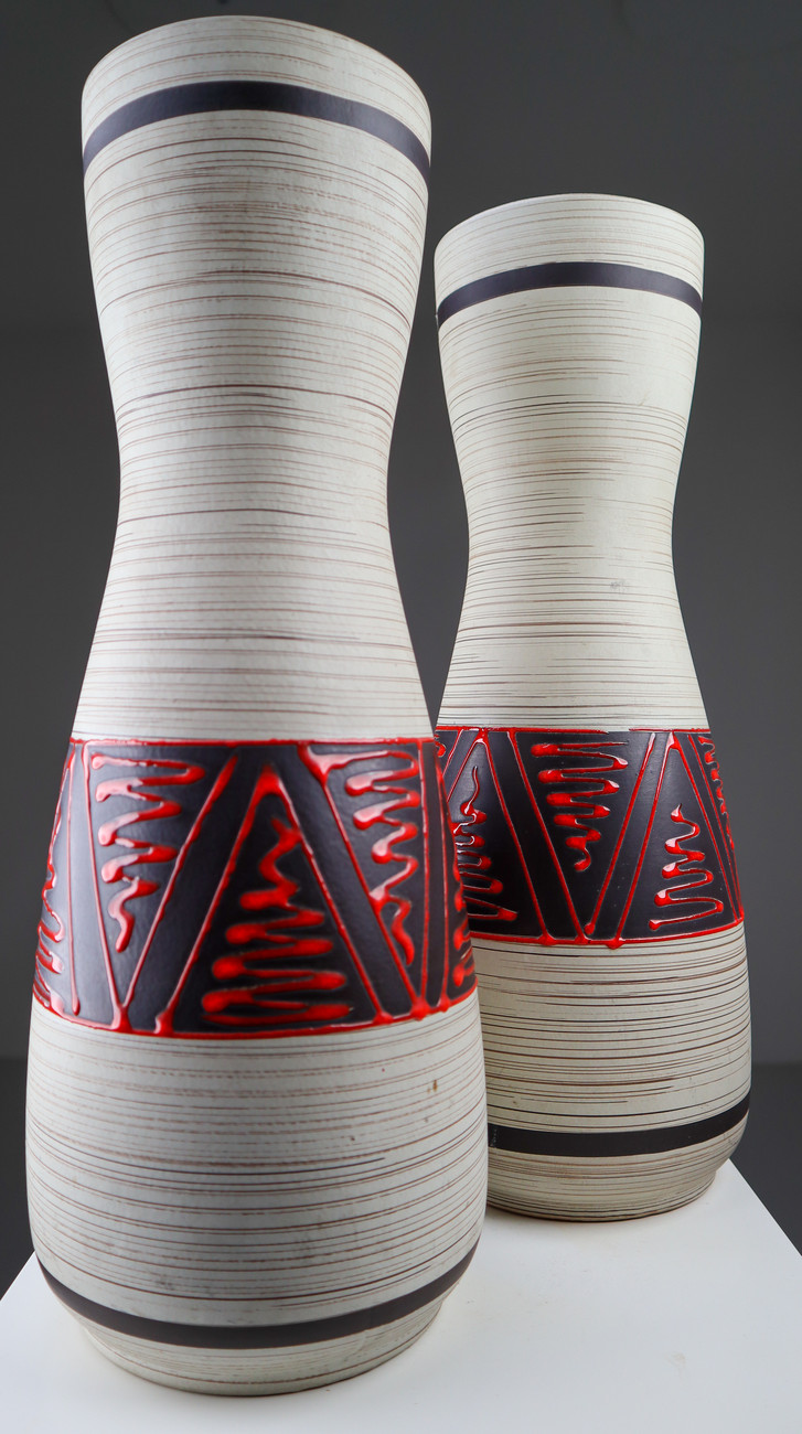 Two Large Modern Austrian Ceramic Vases or Vessels 1960s Mid-20th century