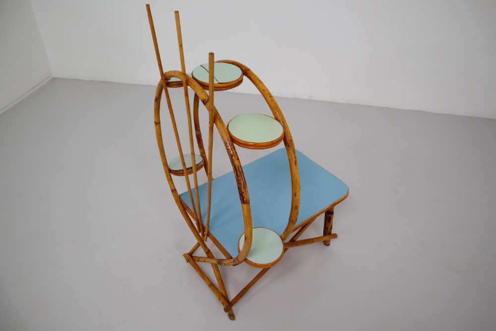 Vintage Bambo Flower table Mid-20th century