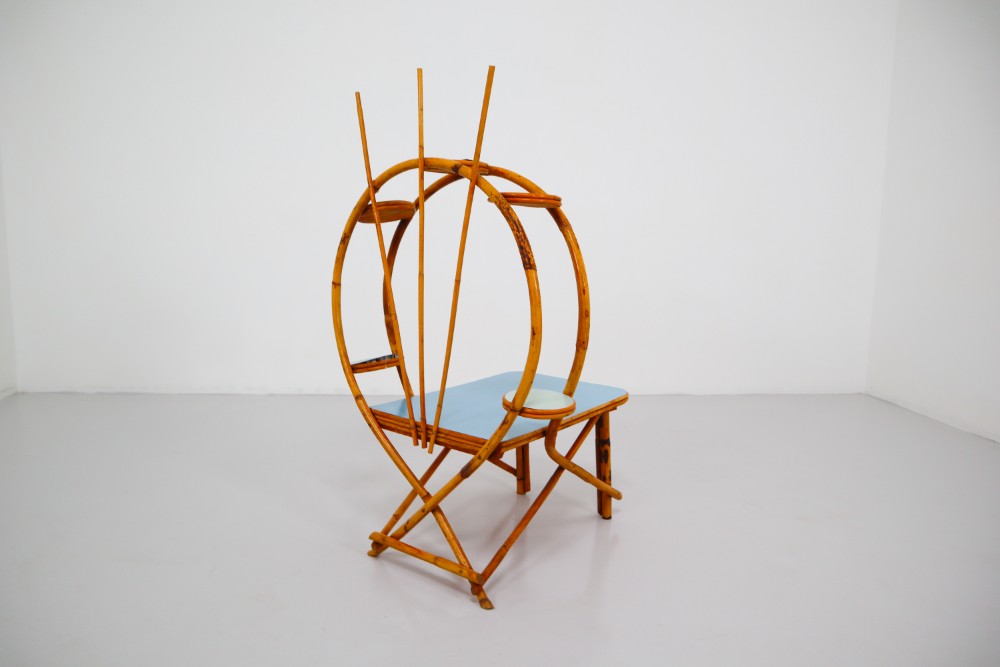 Vintage Bambo Flower table Mid-20th century