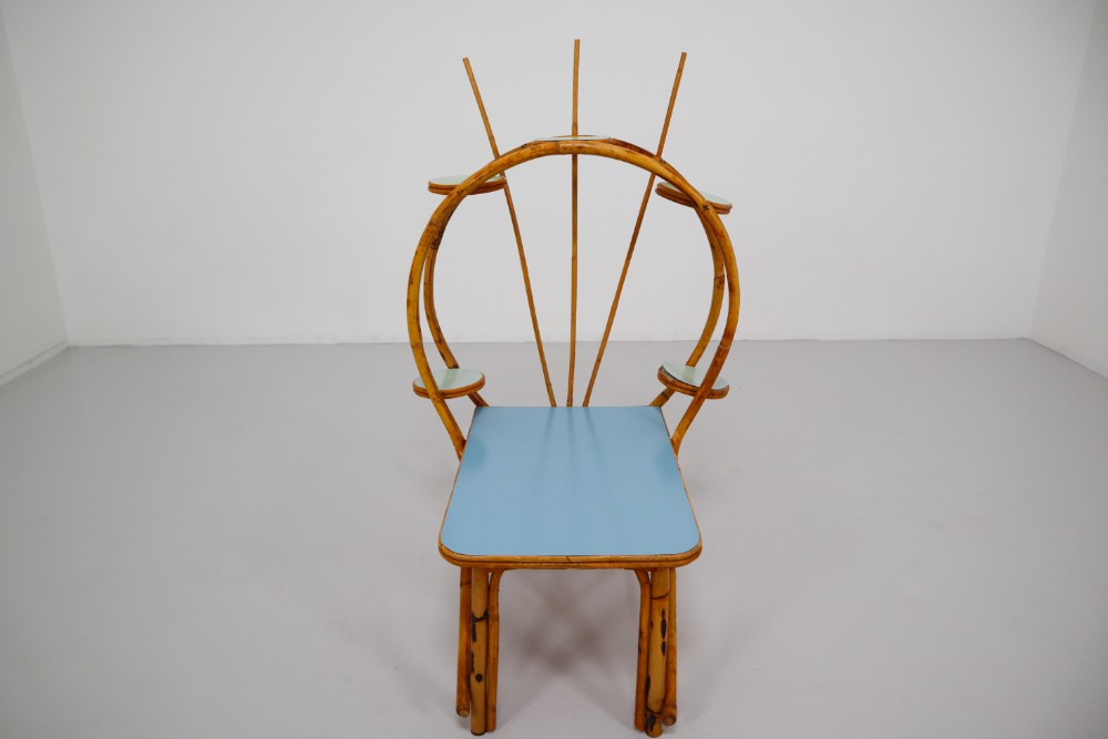 Vintage Bambo Flower table Mid-20th century