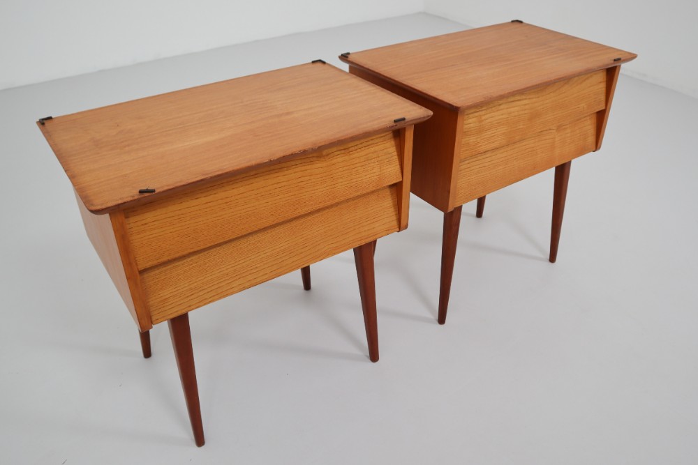 Vintage Bedside Cabinets Germany 1950s Mid-20th century