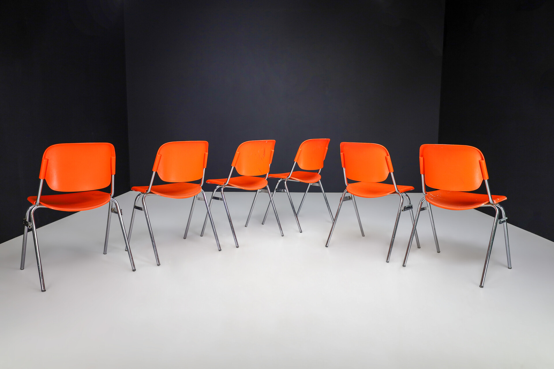 Vintage Chrome and plastic chairs, 1970s Late-20th century