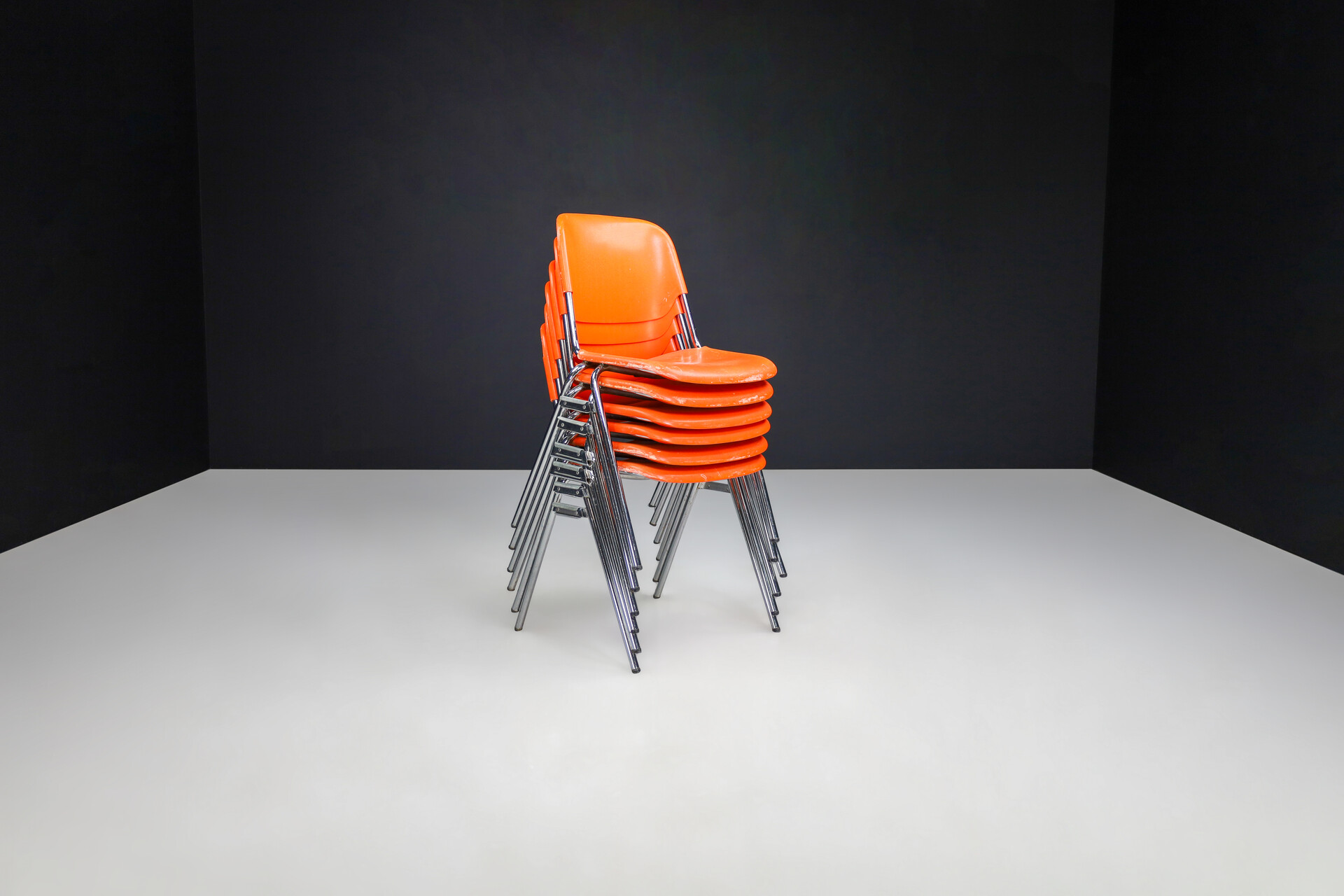 Vintage Chrome and plastic chairs, 1970s Late-20th century