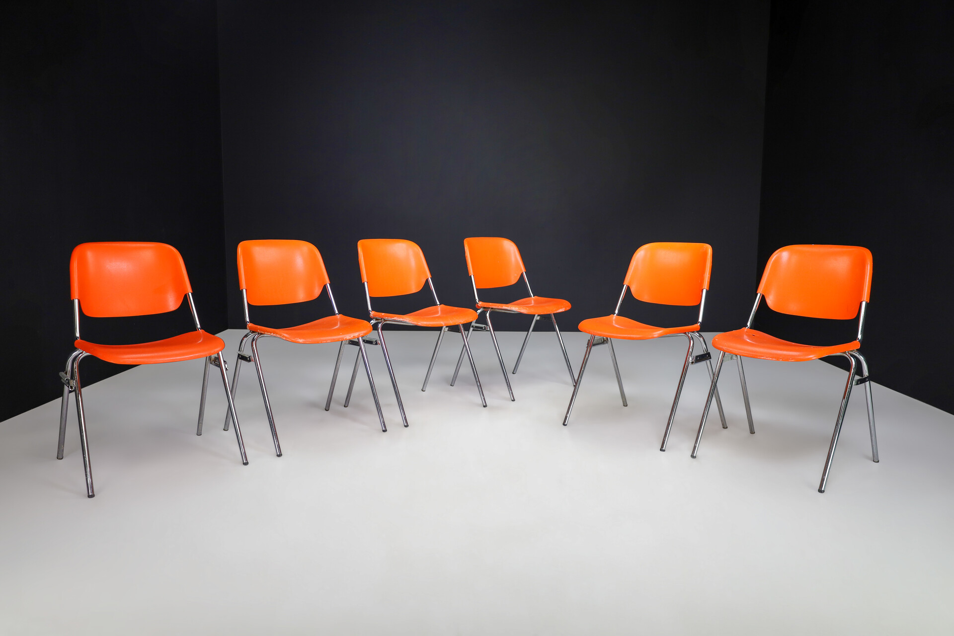 Vintage Chrome and plastic chairs, 1970s Late-20th century