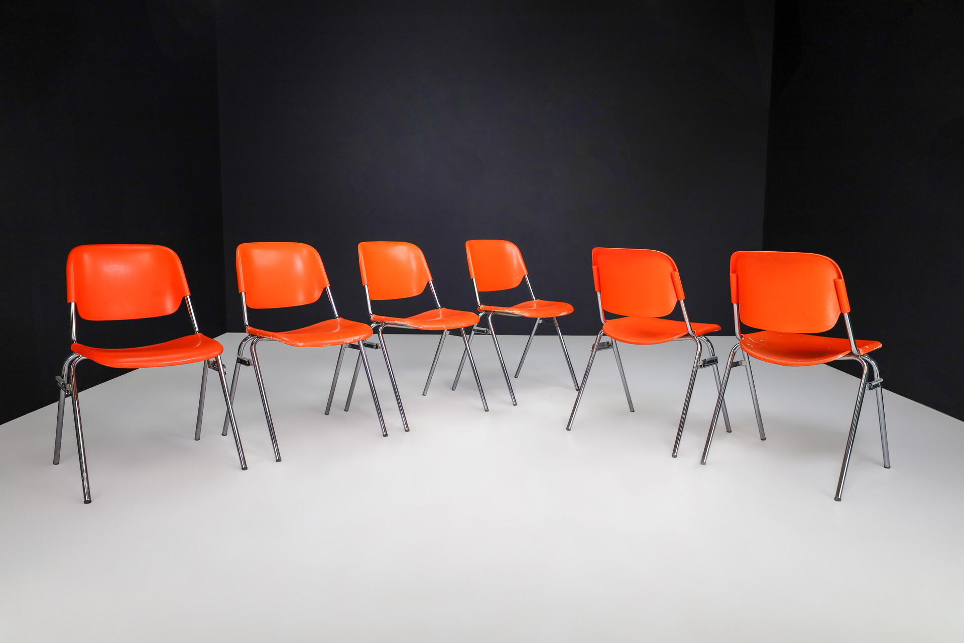Vintage Chrome and plastic chairs, 1970s Late-20th century