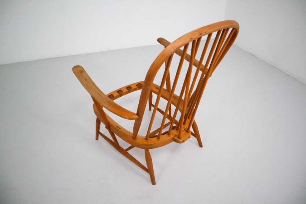  Vintage Ercol Blonde Beech & Elm Windsor Lounge Chair 1960'S Mid-20th Century Mid-20th century