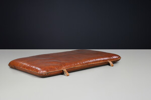 Vintage Patinated leather Gym matras Cz 1950s Mid-20th century
