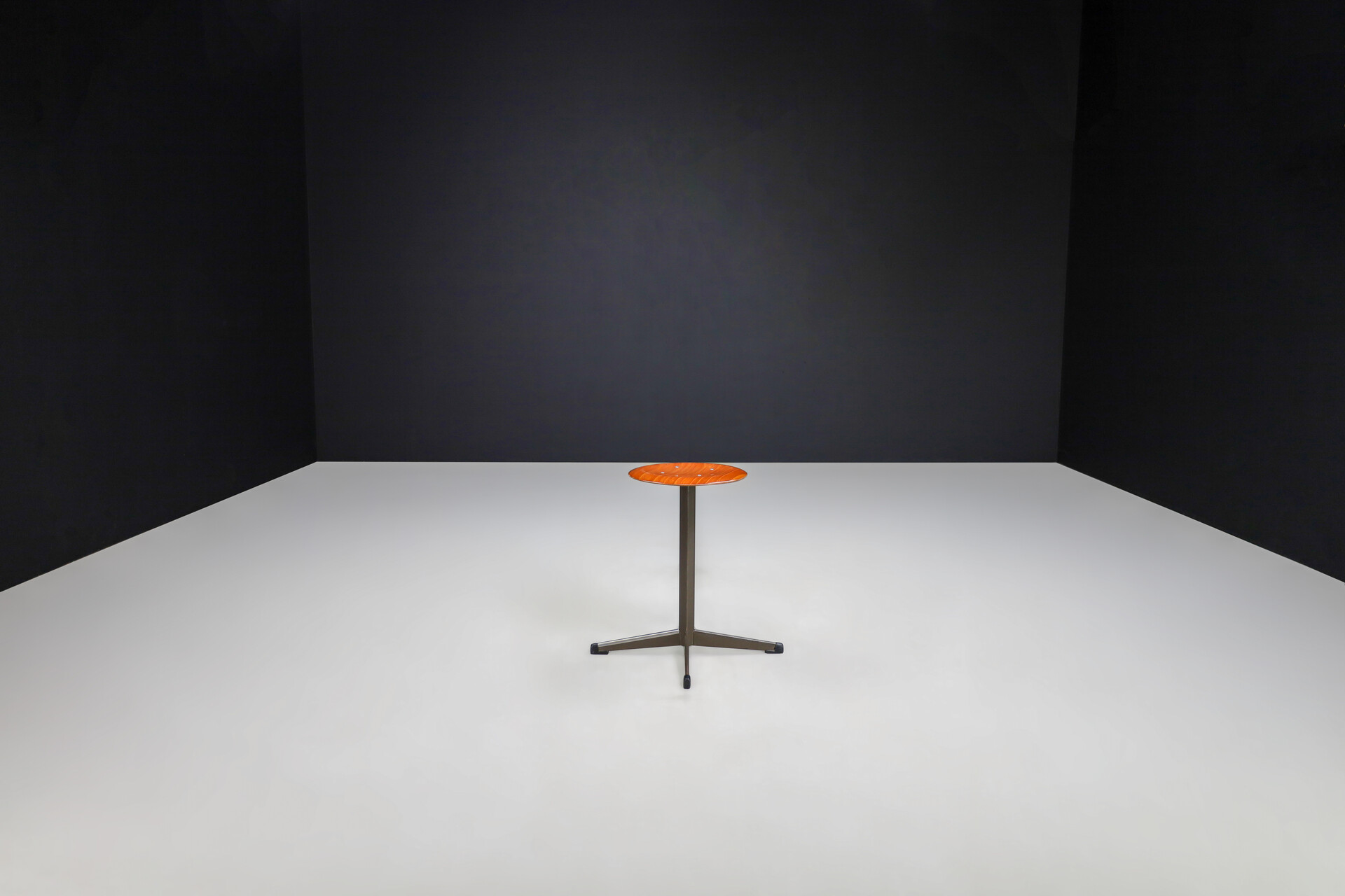 Vintage Plywood en metal stools, The Netherlands 1970s Late-20th century