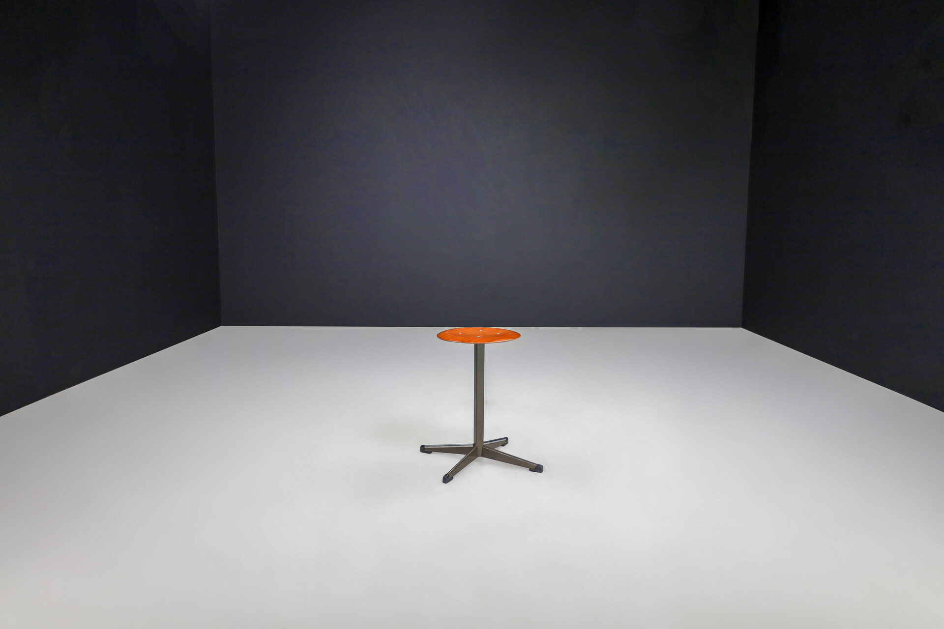 Vintage Plywood en metal stools, The Netherlands 1970s Late-20th century