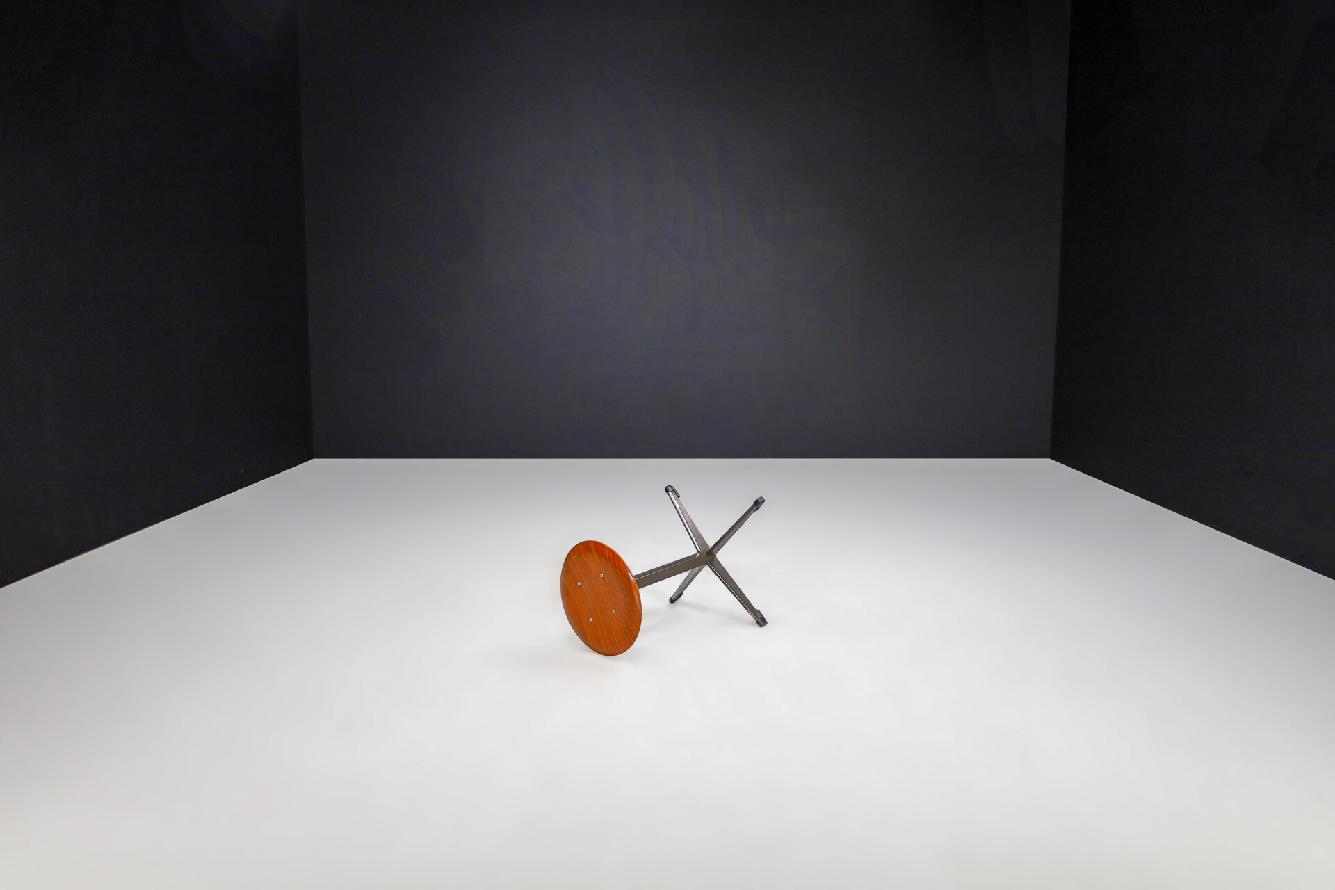 Vintage Plywood en metal stools, The Netherlands 1970s Late-20th century