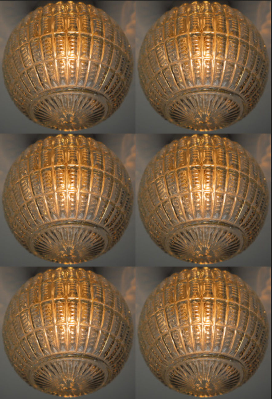  Vintage Wall/ceiling Lights with Clear Structured Glass and Porcelain Base 
