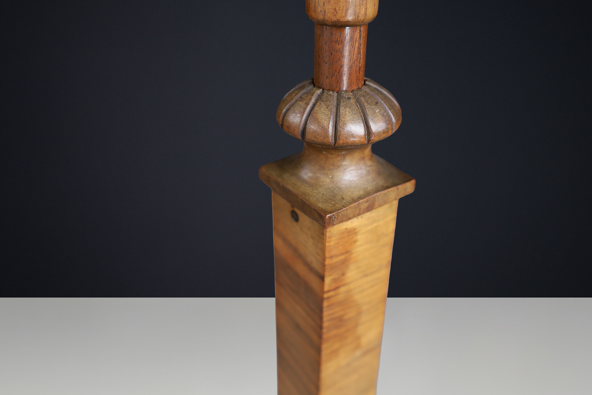 Walnut Art Deco Floorlamp Praque 1920 Early-20th century