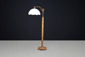 Walnut Art Deco Floorlamp Praque 1920 Early-20th century