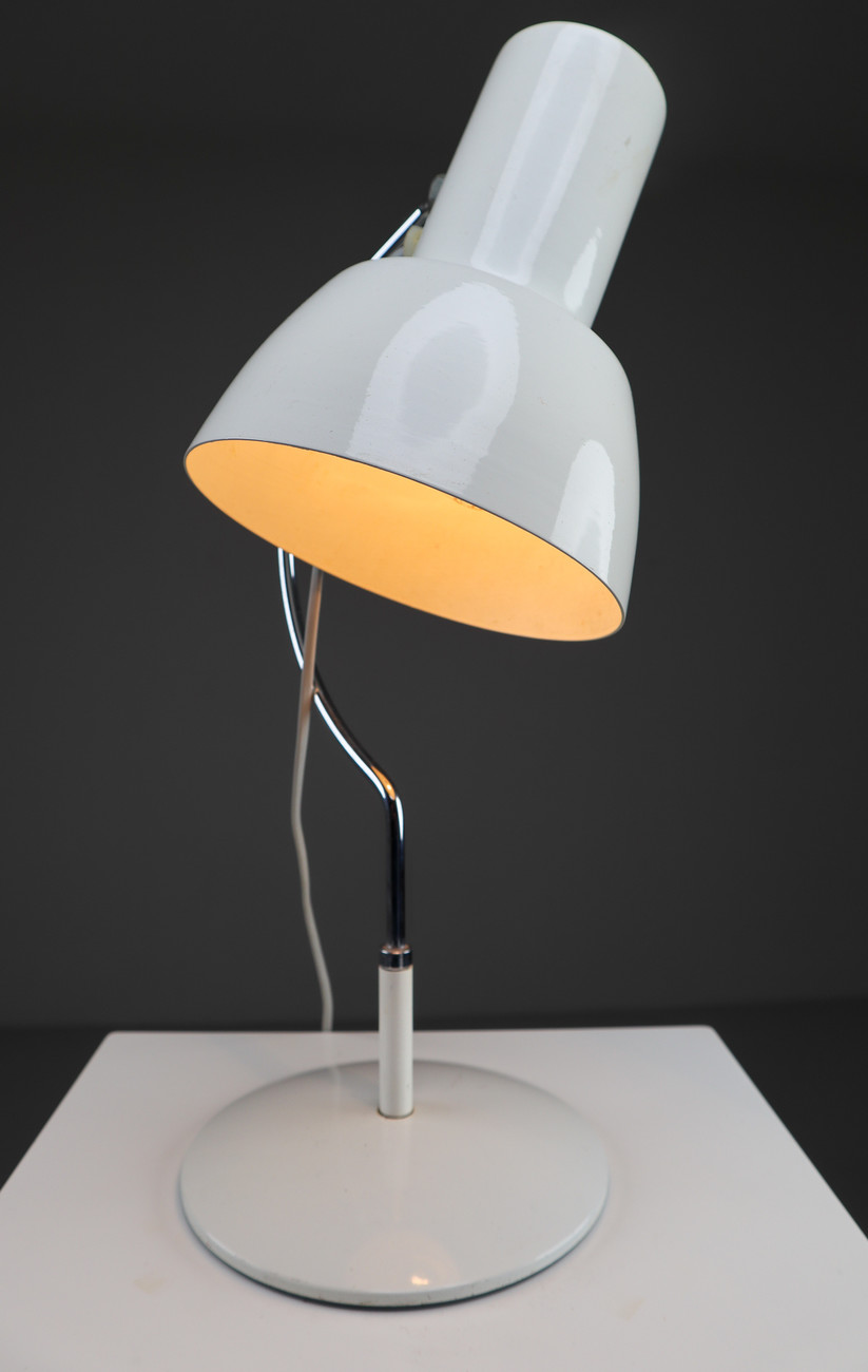 White Midcentury Table Lamp Napako, Designed by Josef Hurka, 1960s 