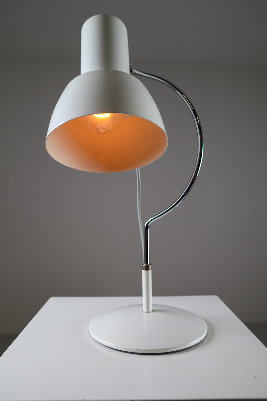 White Midcentury Table Lamp Napako, Designed by Josef Hurka, 1960s 