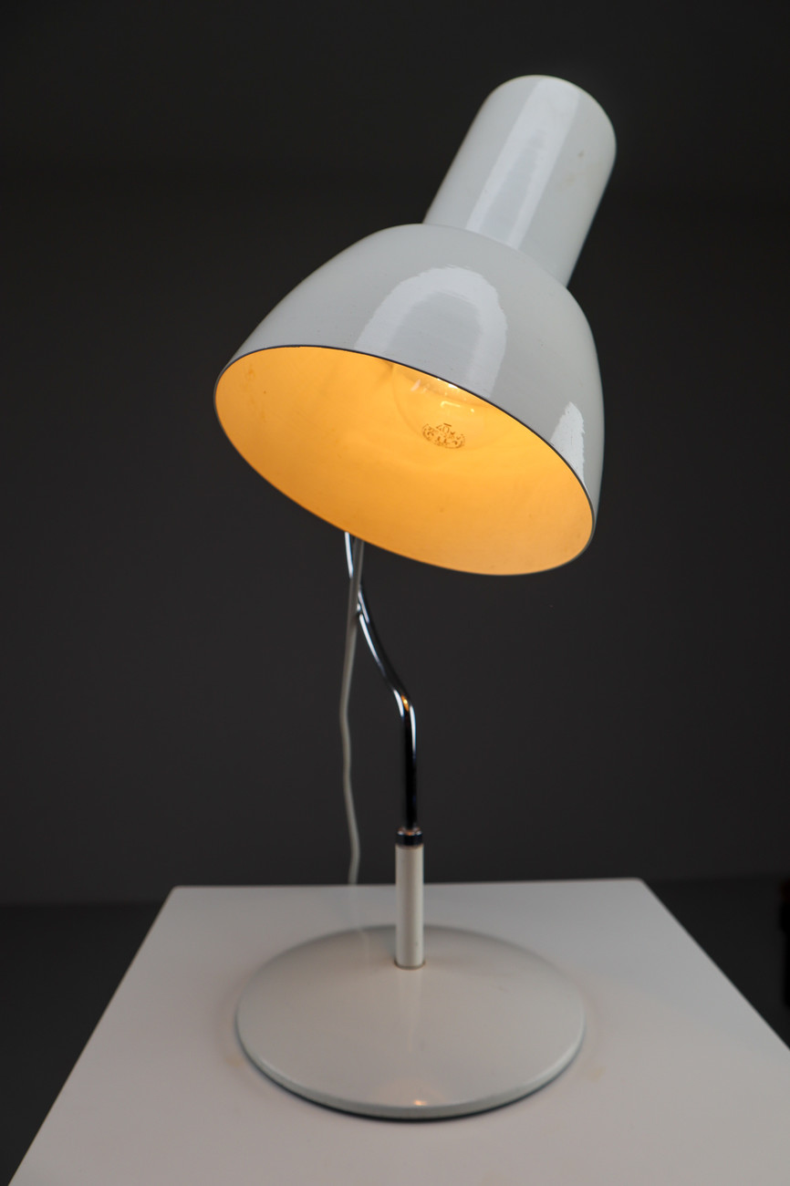 White Midcentury Table Lamp Napako, Designed by Josef Hurka, 1960s 