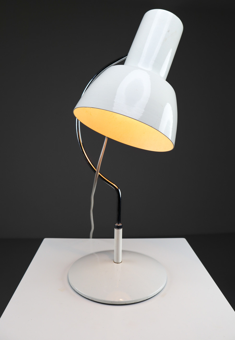 White Midcentury Table Lamp Napako, Designed by Josef Hurka, 1960s 
