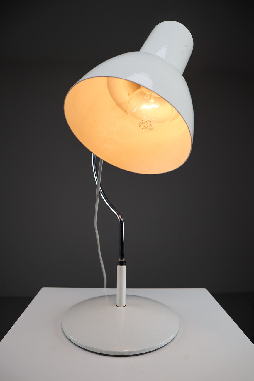 White Midcentury Table Lamp Napako, Designed by Josef Hurka, 1960s 