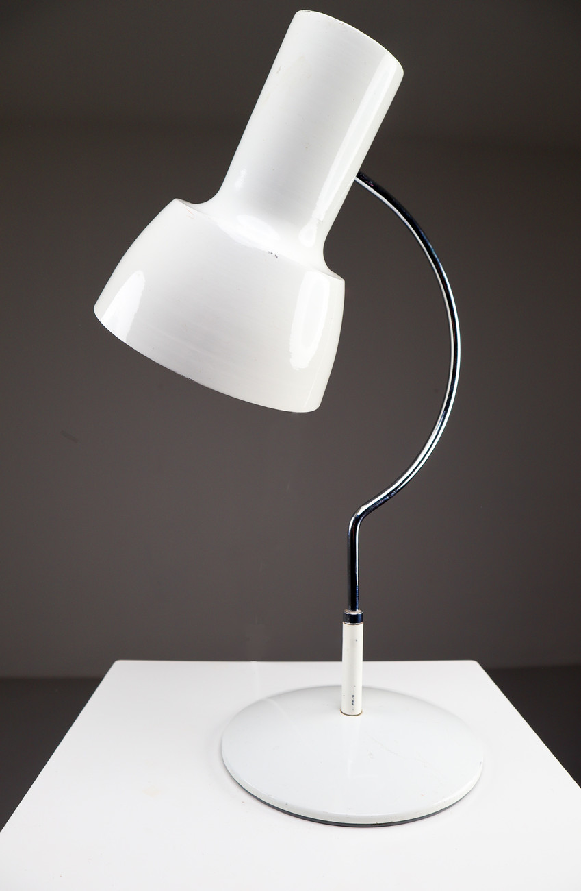 White Midcentury Table Lamp Napako, Designed by Josef Hurka, 1960s 