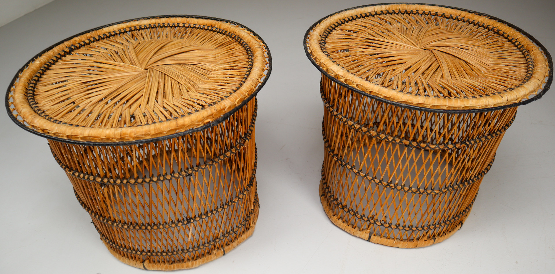 Wicker Garden or Patio stool / tables  Austria Early-20th century