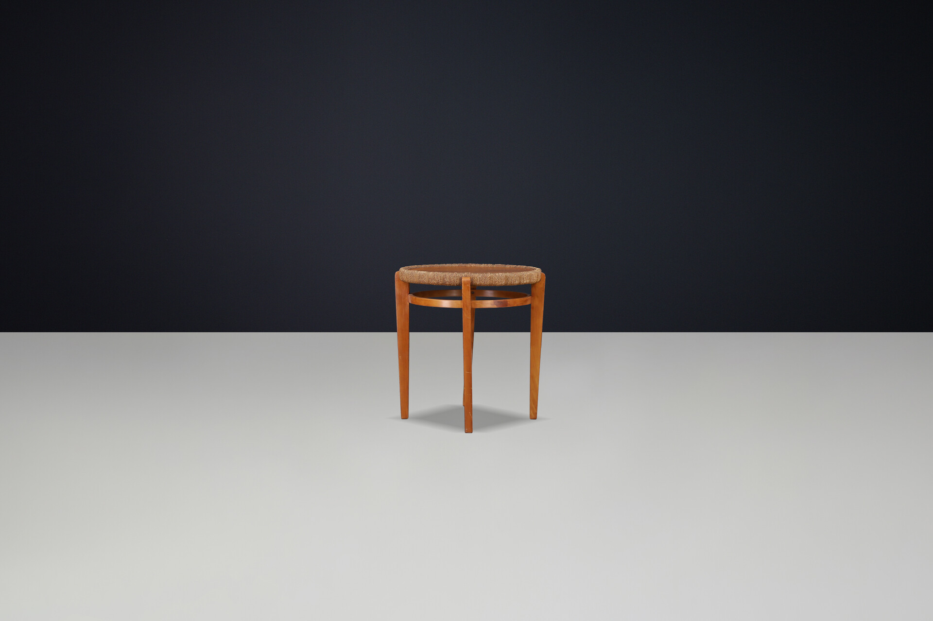 Wood and Braided Rope side table by Augusto Romano, Italy, 1940s Mid-20th century