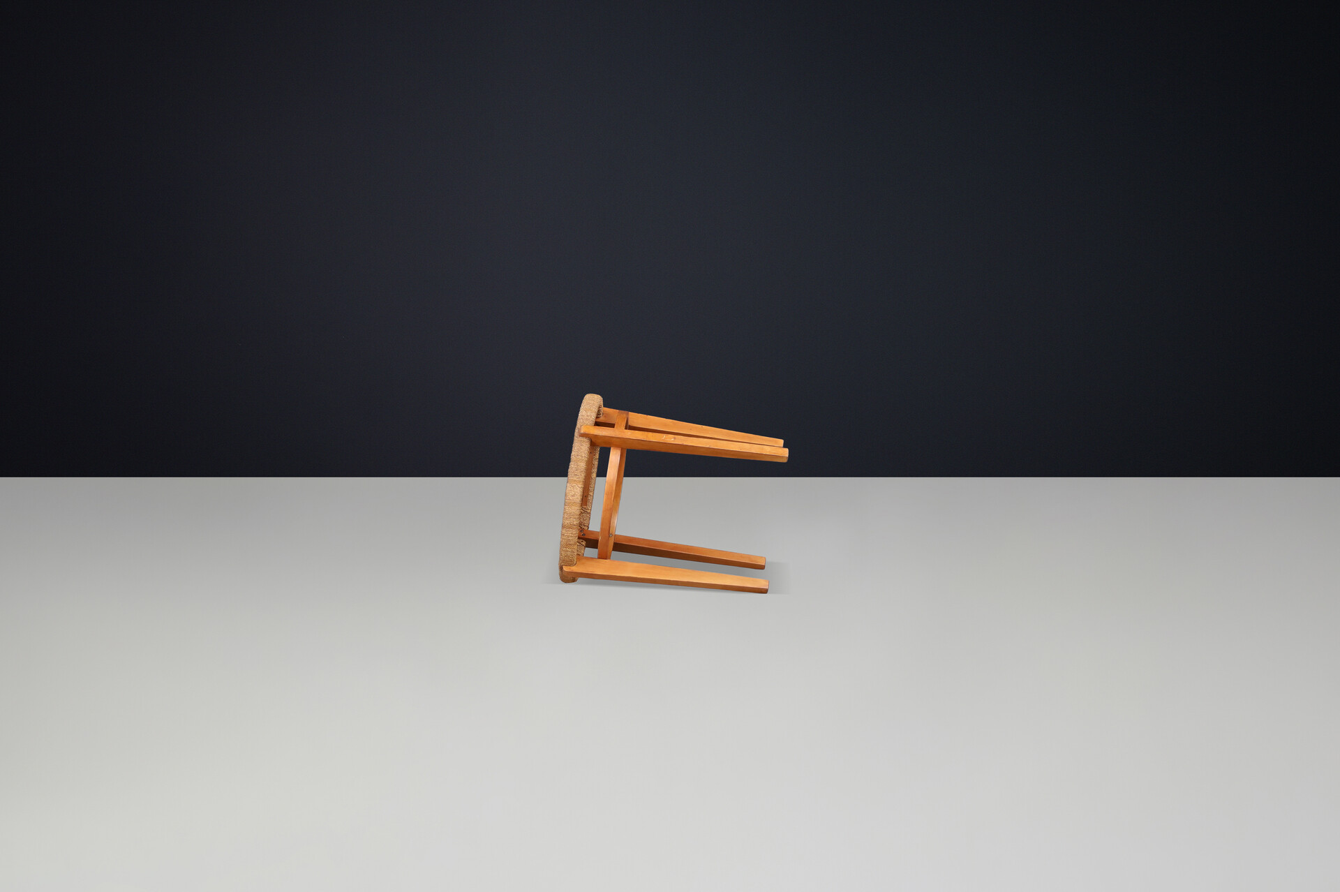 Wood and Braided Rope side table by Augusto Romano, Italy, 1940s Mid-20th century