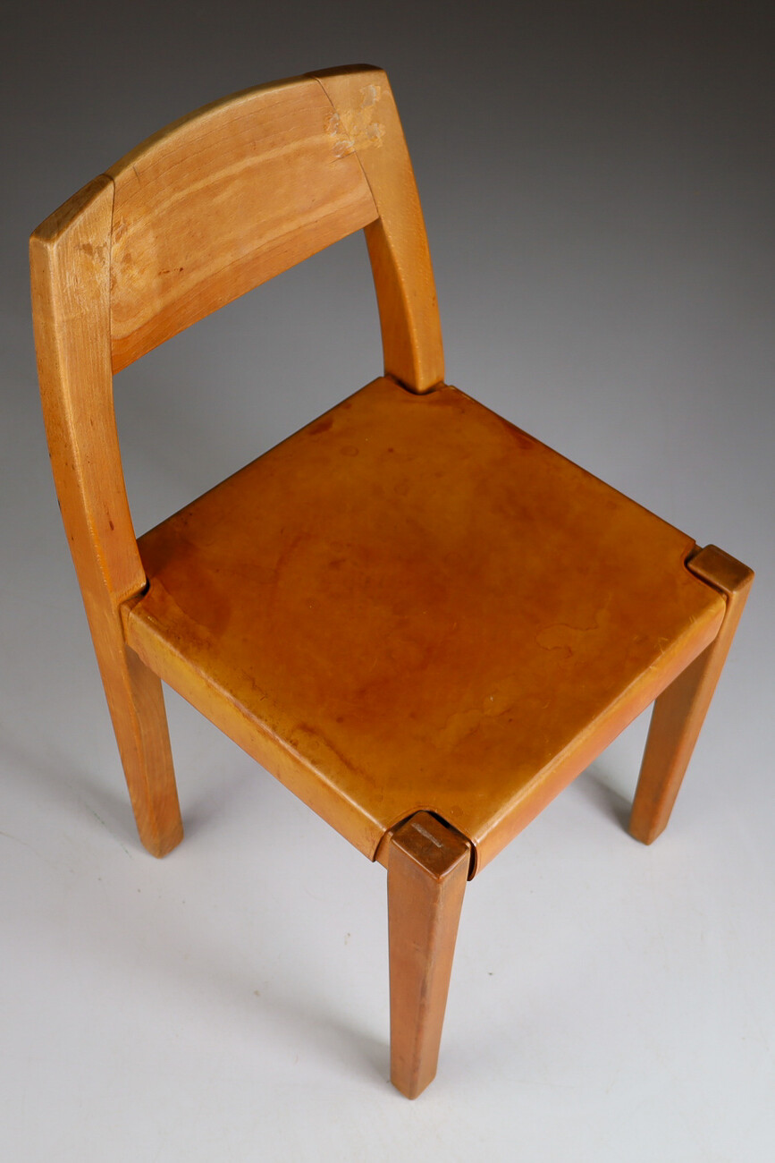 Wooden Chairs in Pierre Chapo style, France 1960s